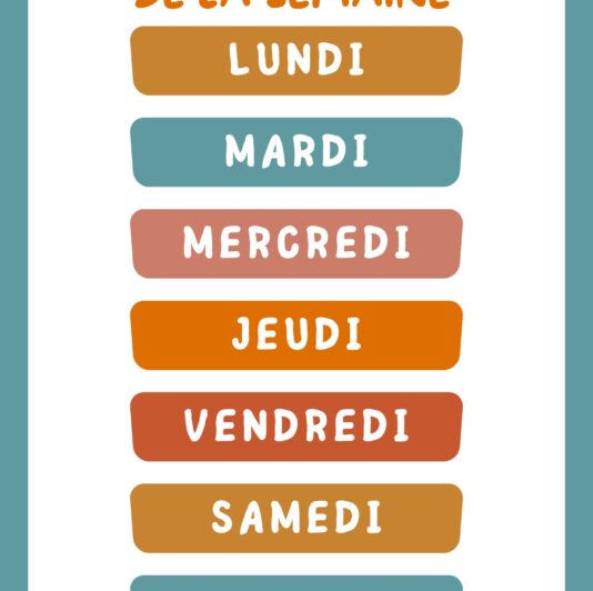 Les jours de la semaine
