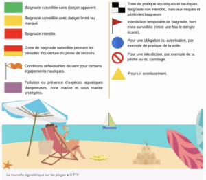 Different flags for swimmers and surfers